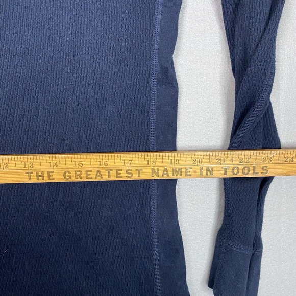 Reigning Champ Shirt Mens Large Blue Thermal Waffle Knit Henley Outdoors Hiking - Picture 8 of 9